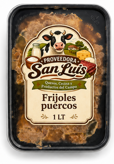 Frijoles puercos 1 LT